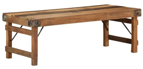 vidaXL Mesa de Café Marrón 110 x 55 x 40 cm Madera sólida recuperada