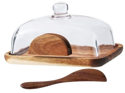 CLISPEED Plato De Con Tapa De Encimera Mantequillera Vintage Decoración De Cocina