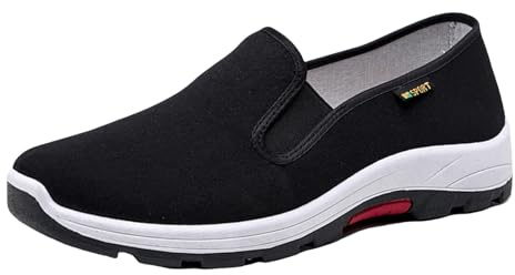 Chaussures orthopédiques pour homme - Sneakers basses en toile - Chaussures de sport pour les loisirs - Bottes décontractées sans lacets - Mocassins - Chaussures de marche souples - Chaussures d