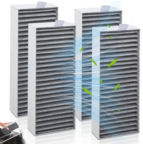 4 Stück Aktivkohlefilter für Siemens HZ9VRCR0 17004796/ Bosch HEZ9VRUD0 HEZ9VRCR0/ Neff Z821VR0 17004806/ Gaggenau CA282111/ Constructa CCZ9VRCRCR0, Dunstabzugshaube Umluftersatzfilter Zubehör