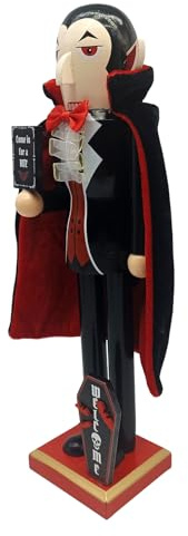 Wooden Nutcrackers Ornaments - Vampire Skeleton Figurines | Halloween Nutcracker Decoration for Shelf, Fireplace, Party, Cabinet, Tabletop, Window, Table, and Counter Display