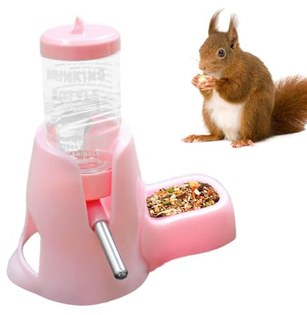 Botella De Agua para Hámster: Cuenco De Agua Antiderrames, Dispensador De Comida para Mascotas Pequeño, Estable, Base Antideslizante | Duradero para Hámster, para Jerbos, Ratones, Ti