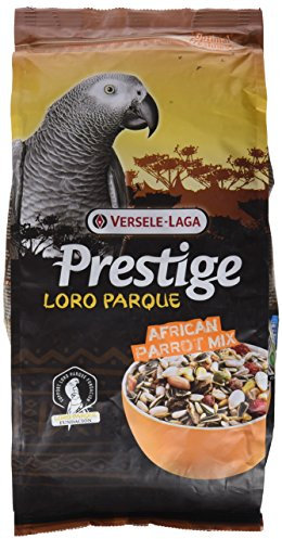 Versele-Laga Prestige Loro-Parque African Parrot Mix | 1 kg | Mezcla de Semillas para Loros africanos | con gránulos extruidos VAM | Vitaminas y minerales