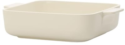 Villeroy und Boch Clever Cooking Quadratische Backform, 21 x 21 cm, Premium Porzellan, Weiß