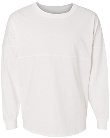 Ladies Game Day Jersey Long Sleeve T-Shirt, White, Large