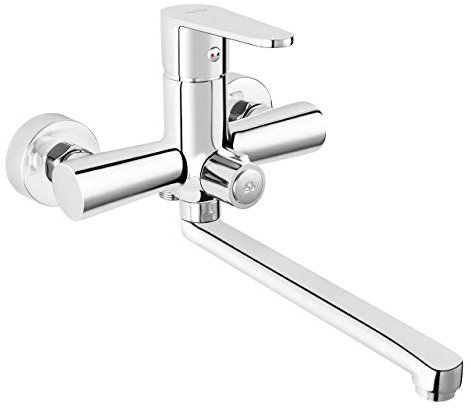 Wand Waschtischarmatur Wandarmatur Wandbatterie mit Umstellventil für Anschluss Duschschlauch Brauseschlauch - Ferro ALGEO