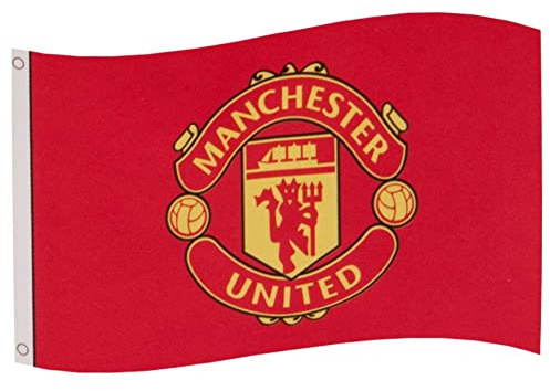 Manchester United Core Crest Flag (One Size) (Red)
