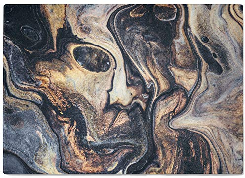 Hippowarehouse Brown Marble Chopping Board Toughened Glass Cutting Kitchen Accessory Photograph Gift Customised