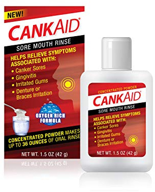 CankAid Mouth Rinse – Helps Relieve Canker Sores, Gingivitis, and Gum Irritation/Cleanse and Soothe Your Mouth/Concentrated Powder