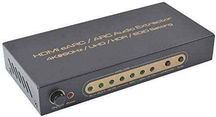 HDMI eARC/ARC ljudextraktor 4K@60Hz/UHD/HDR/EDID-inställning