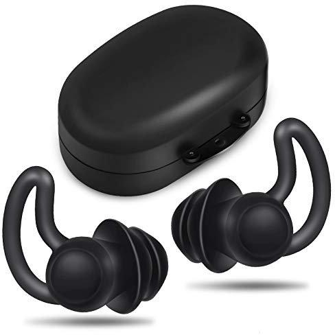 2 Pieces Earplugs for Sleep Noise Cancelling Ultra Comfortable Silicone Noise Reduction Ear Plugs for Sleeping Snoring Racing Shooting Traveling Concerts Deep Focus 40dB Ear Protection