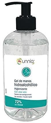 Ifa Unnia Gel Hidroalcohólico Manos Aloe Vera Dosificador - 500 ml.
