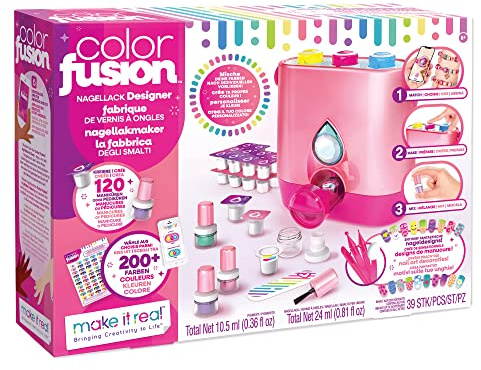 Make It Real 2902561 Color Fusion Polish Designer, DIY, Creative Kit Designs Yourself, Children's Nail Varnish Water-Based