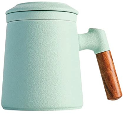 Tasse De Thé En Céramique Avec Passoire Et Couvercle For Une Tasse De Teinage De Thé Chaud Ou De Café - Tasse De Thé À Infuseur En Porcelaine Fine For La Vie De Travail Cadeau ( Color : Cyan-blue )