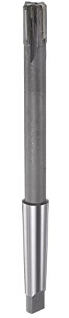sourcing map Chucking Reamer 17mm H7 Carbide Tip MT2 Morse Taper Shank Straight Flutes Lathe Machine Milling Cutter