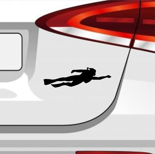Generisch Taucher Aufkleber Sticker Korallen Fische Schnorcheln Fische Sport Fun Farbe: Braun 20x6cm