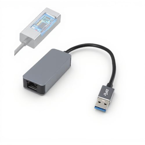 USB 3.0 auf 2,5 G Ethernet-Adapter, Tragbarer USB 3.2 USB AM auf 2,5 Gbit/s Ethernet-Adapter, Kabelgebundenes Netzwerk auf USB-Konverter, für 7 8 8.1 10 XP, für OS X, für