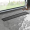 iYueMps Canaletta Scarico Doccia Nero 40cm 2 in 1 in Acciaio Inox,Scarico Doccia con Filtro antiodore e Filtro per Capelli,Canalina Doccia Filo Pavimento,Scarico Rapido