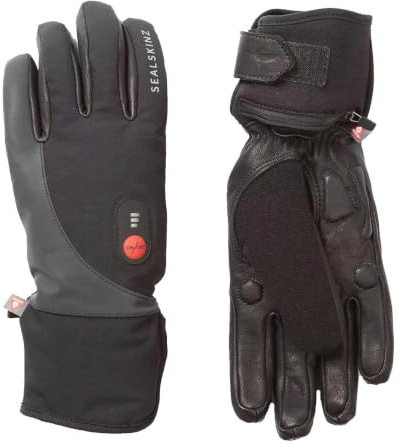 SealSkinz Upwell Waterproof Heated Cycle Glove, L, black