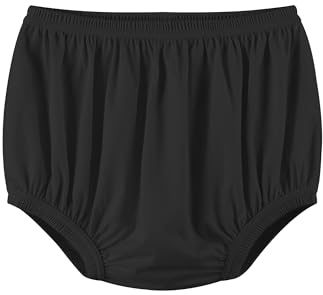 EEOST Windelhülle für Erwachsene, bei Inkontinenz, geräuschlos, auslaufsicher, Unterwäsche, Kunststoffhose über Windeln, wasserdichte Gummihose (Schwarz, L)