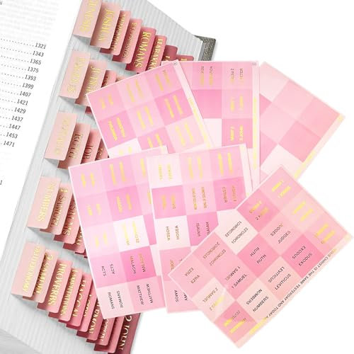 90 onglets bibliques Bible Tabs registre rose gris pour Femmes Qui étudient la Bible,Étiquettes bibliques en gros caractères,faciles à lire et à appliquer,sétudier l'Ancien et Le Nouveau Testament