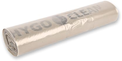 250 Stück Hygoclean Müllsäcke Light, 70 l | LDPE, Rolle, transparent, L: 100cm, B: 57,5cm, 40my, Müllsäcke, Abfallsack, Müllbeutel, Mülltüten, Abfallbeutel