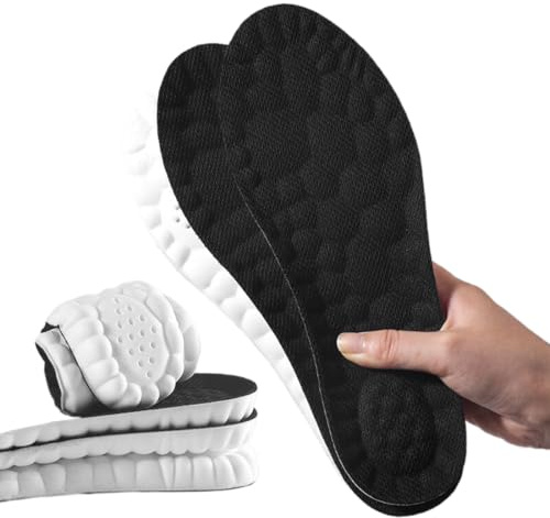 PYEUIFT 2 Paia Solette ortopediche - Solette Memory Foam - Solette scarpe antinfortunistiche, lavoro, sportive e casual - Plantare ortopedico traspirante - Solette in memory foam(43-44