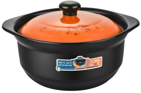Warmhm Casseruola in Da Cucina Pentola Per Stufati Brasata Con Pentola Per Zuppe e Disegno Ergonomico Per Impugnatura Superficie Antiaderente Facile Da Pulire