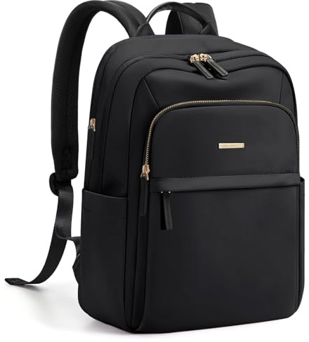 GOLF QUALITY Travel Backpack for Women Waterproof Carry On Bag Business Weekender Hiking Multilayer Laptop Bag,16 Inch, Upgrade-black, 16 Inch