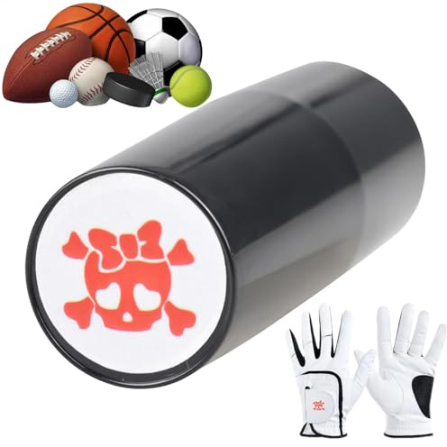 Lunaobrik Tennisball-Marker-Stempel, Tennisball-Pad, Bowl Skull Tool, wiederverwendbar, tragbares Sportzubehör für Vater, Ehemann, Freund