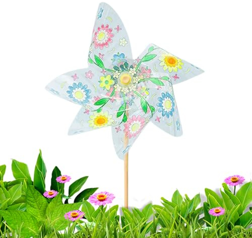 Windmühle für Kinder, handwerkliche Windmühle für den Außenbereich, Bastel- und Kunstaktivität, Bauen und färben Sie Ihre eigene Windmühle für Garten, Hof, Park,