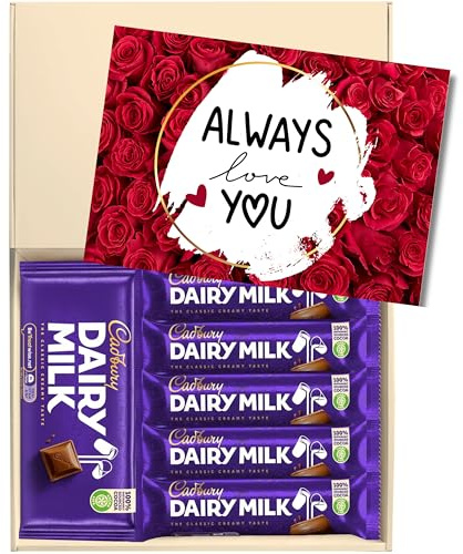 Chocohugs Chocolate Gift Hamper Box | Filled with Dairy Milk Full Sized Chocolate Block and Bars | Gift for Her/Him/Girlfriend/Boyfriend/Wife/Husband | Treat Box of Chocolates