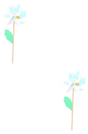 TOYANDONA 2 Pezzi Mulino a in Legno a Foglie all'aperto Whirligigs Finners Wind for Garden Arredamento Esterno Mulino a per l'arredamento palo del Giardino PVC Colorato