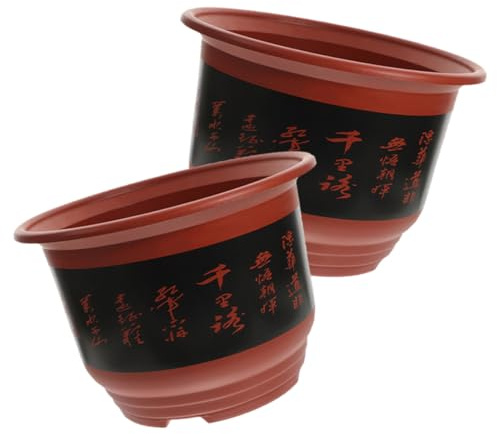 sporful 2 vasi in plastica per orchidee con drenaggio per piantare interni, 31,4 x 31,4 x 22,5 cm