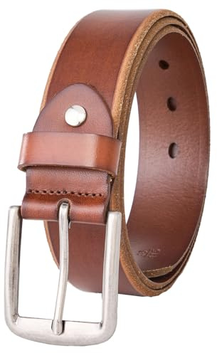 TOPBELT Gürtel Herren aus Echtleder Ledergürtel 38mm | Jeansgürtel für Männer | Mit Geschenkbox