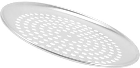 NUOBESTY Teglia Per Pizza Con Fori in Acciaio Teglia Antiaderente Rotonda Per Cuocere Pizza e Surgelata o Grigliare