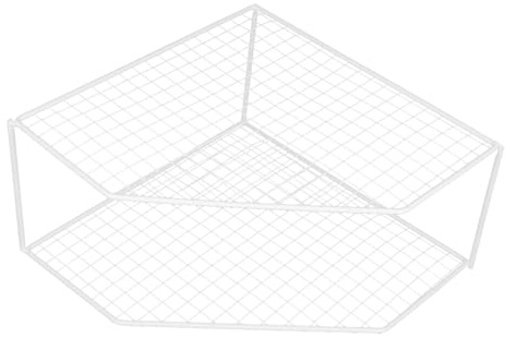 HOLIDYOYO Two Layer Corner Pot Rack Kitchen Organizer with Draining Design Space Saving Storage for Pots and Pans Lightweight and Sturdy Home Accessory