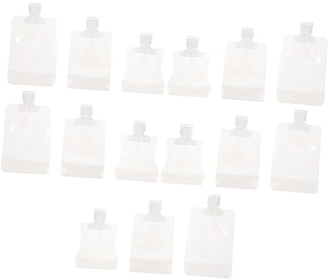 BIUDECO 15pièces Trousse à Lotion Compressible De Voyage Pochettes Pour Shampoing Et Lotions Petite Trousse à Cosmétiques Pratique Et Réutilisable