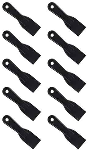 10uds Espátula de Plástico, Negras Flexibles Raspadoras Masilla Accesorios para Raspadores de Pared para Reparación Masilla Parchado Enlucido y Pintura
