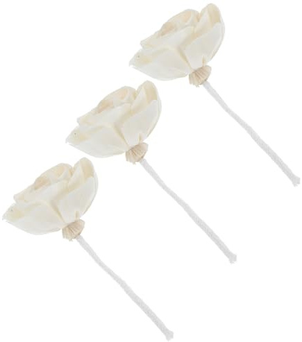Alipis 3pezzi Diffusore di Aromi con Fiori Artificiali da Diffusore di Oli Essenziali con Corda di Cotone Aroma Costante per Casa Ufficio e Auto