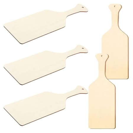 JOINPAYA 5pcs Mini Unfinished Wooden Cutting Board Craft Slices, Blank Wood Chips for DIY Painting and Woodcraft, Natural Wood Cutouts for ’ Creative Art Projects