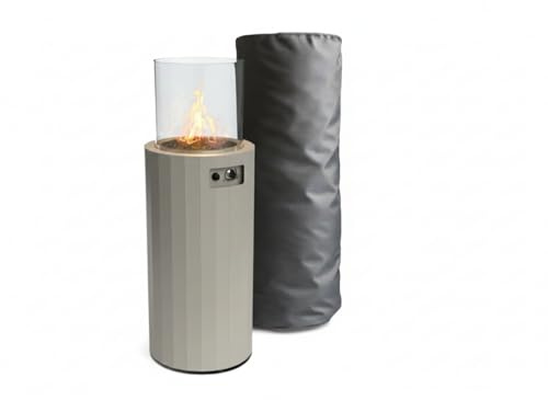 MF Bino Chauffage à gaz extérieur jusqu'à 8 kW cylindrique portable Gris clair