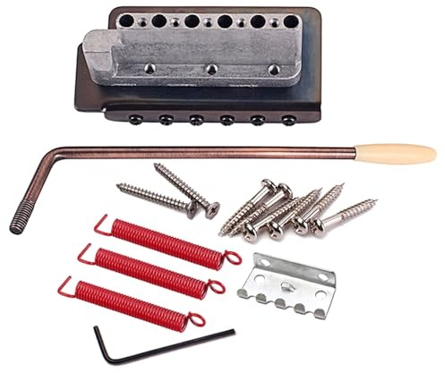 Selle piatte a 6 corde, sistema tremolo singolo, installazione rapida, kit ponte per chitarra elettrica, accordatura di precisione per musicisti con selle in acciaio stampato