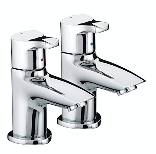 Bristan Capri Bathroom Taps, Chrome Pillar Basin taps | CAP 1/2 C, Modern design, Bathroom sink taps, Matching shower and bath taps available, Lifetime Cover