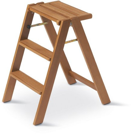 Sgabello OSIMO, Faggio - 3 gradini - Chiudibile - Finitura Ciliegio - Arredamenti Italia