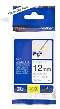 Brother TZE-FX231 Labels Black
