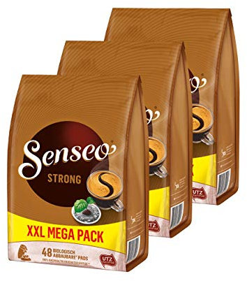 Senseo Strong Lot de 3 paquets de dosettes (soit 144 dosettes) de café au goût corsé