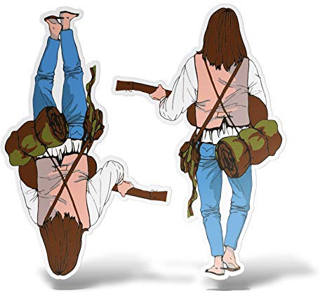 erreinge Sticker x2 VAGABONDO Flower Power Adesivo Sagomato in PVC per Decalcomania Parete Murale Auto Moto Casco Camper Laptop - cm 10