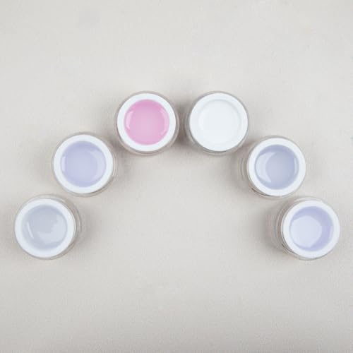 Emmi Nail Studioline Probier-Set (Grundier-Gel, Aufbau Kombi klar, Aufbau rosé, French white, 1-Phasen-Gel, Versiegelung)