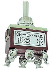 Maxi Toggle Switch Dpdt On-Off-On 10A/250V